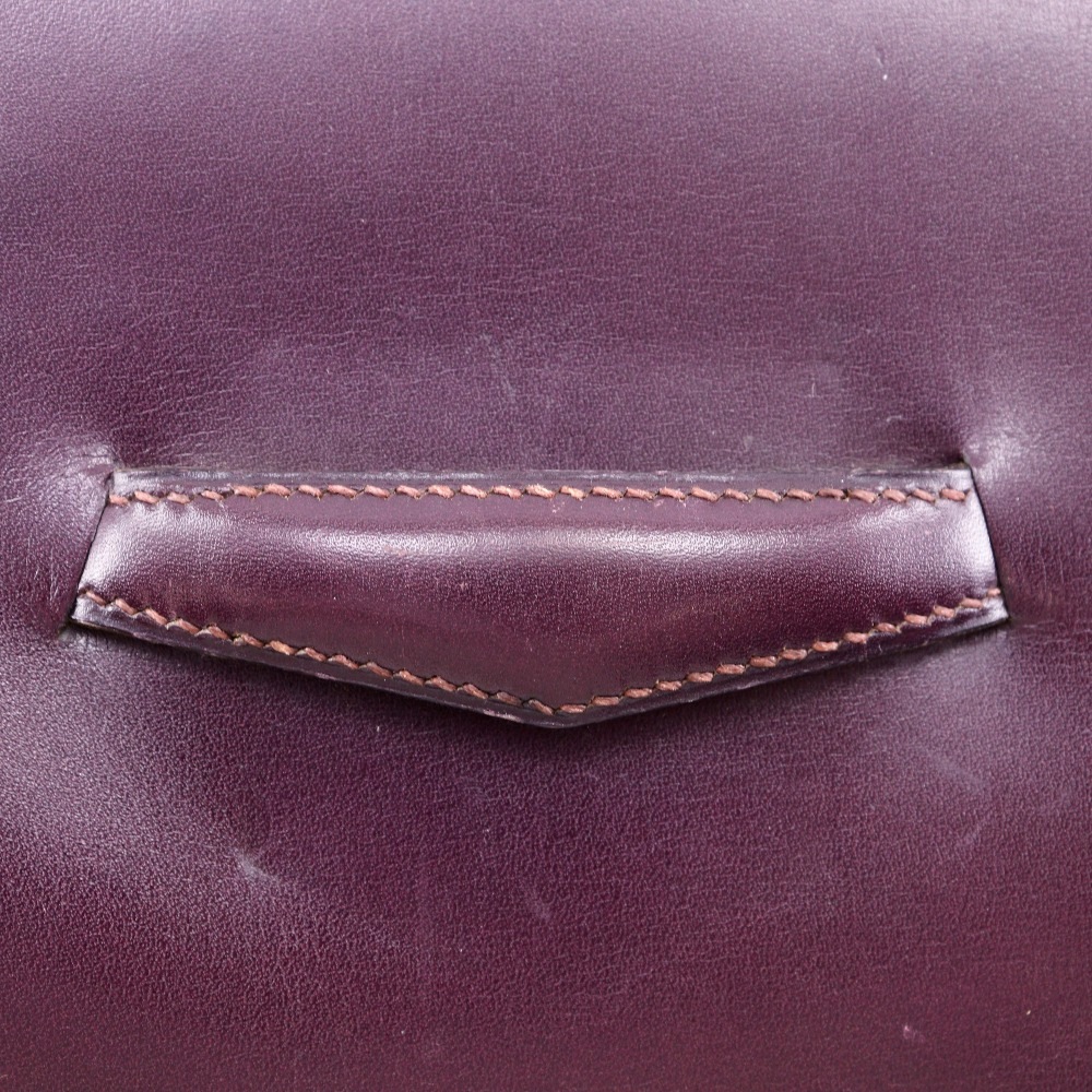 ファコ ヴィンテージ クラッチバッグ ボックスカーフ ボルドー I レディース 中古品 ファコ ヴィンテージ クラッチバッグ ボックスカーフ ボルドー I レディース 中古品