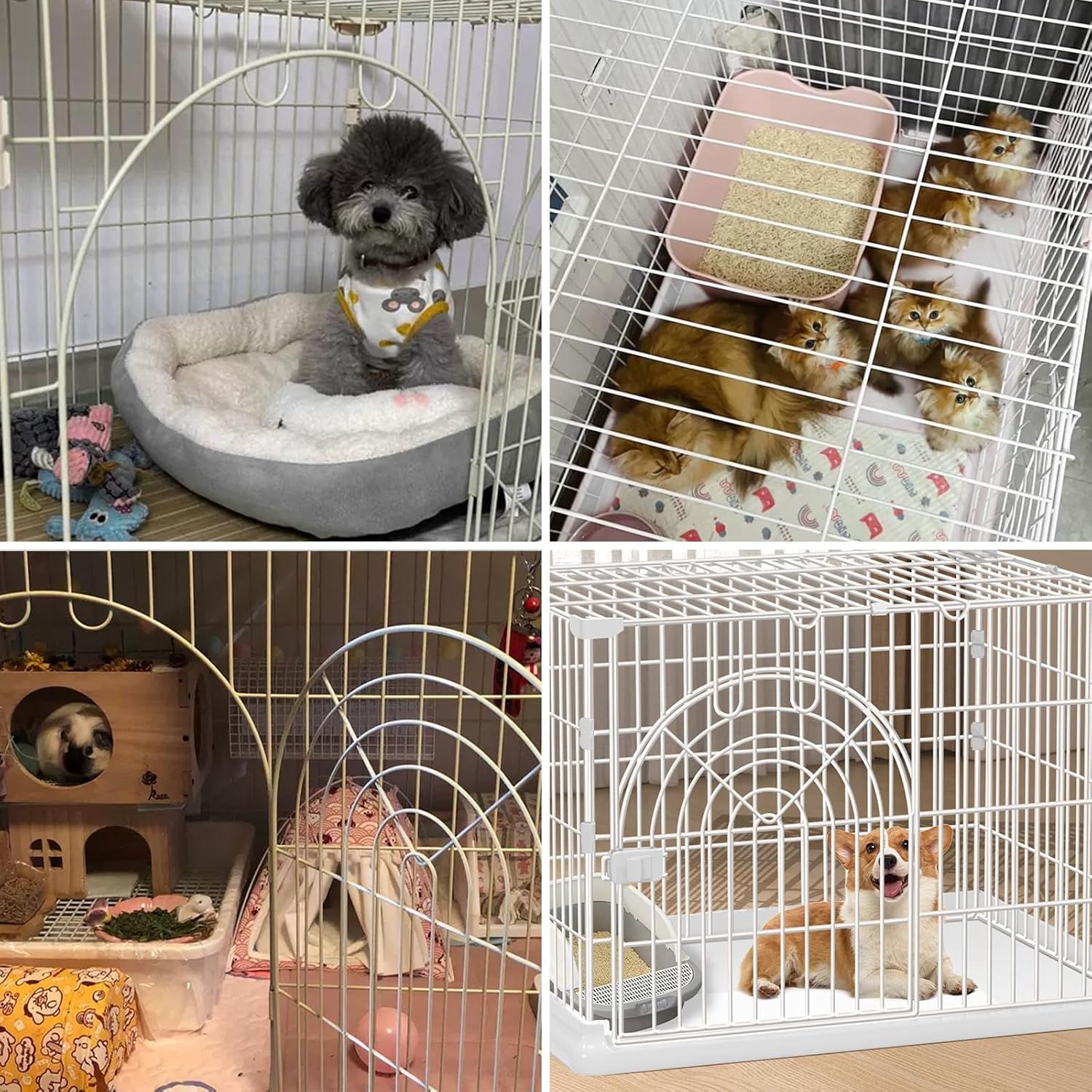 犬のケージ 犬 サークル ペットサークル 屋根付き ペットケージ ケージ 組立簡単 掃除簡単 犬用 小型犬用 脱出防止 室内外兼用 ペット用品 (ホワイト 100x65.5x63cm) 犬のケージ 犬 サークル ペットサークル 屋根付き ペットケージ ケージ 組立簡単 掃除簡単 犬用 小型犬用 脱出防止 室内外兼用 ペット用品 (ホワイト 100x65.5x63cm)