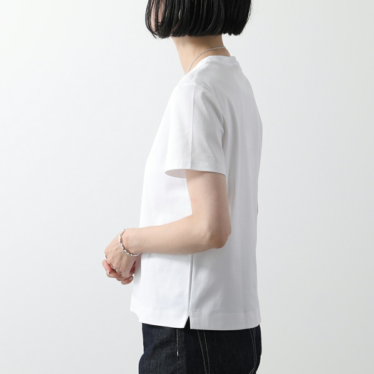 MAX MARA マックスマーラ Tシャツ NERINA ネリナ レディース 半袖 カットソー コットン クルーネック ロゴ 刺繍 カラー2色