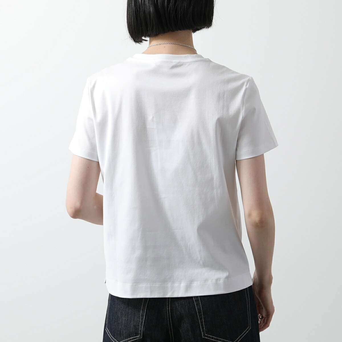 MAX MARA マックスマーラ Tシャツ NERINA ネリナ レディース 半袖 カットソー コットン クルーネック ロゴ 刺繍 カラー2色