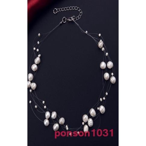 ロングネックレスレディースアクセサリーウェディングパーティー結婚式二次会謝恩会卒業式入学式お呼ばれ真珠他と被らない/[]