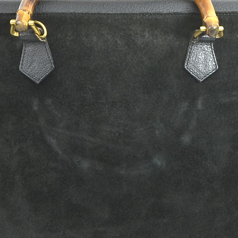 グッチ GUCCI ハンドバッグ バンブー スエード ブラック レディース e59214a