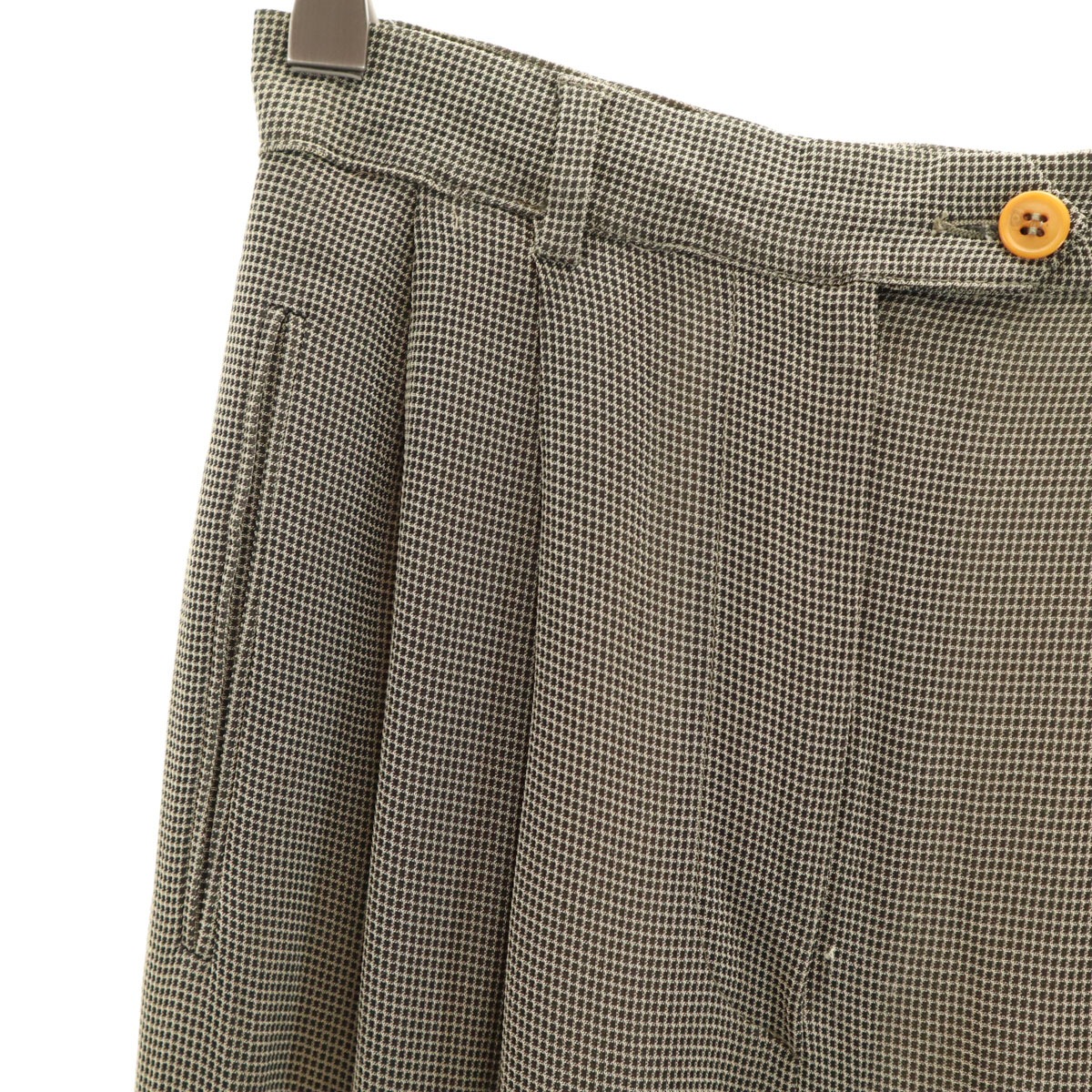 90s イタリア製 オールド 格子柄 スラックスパンツ 38 ブラック タック レディース 古着 90s イタリア製 オールド 格子柄 スラックスパンツ 38 ブラック タック レディース 古着