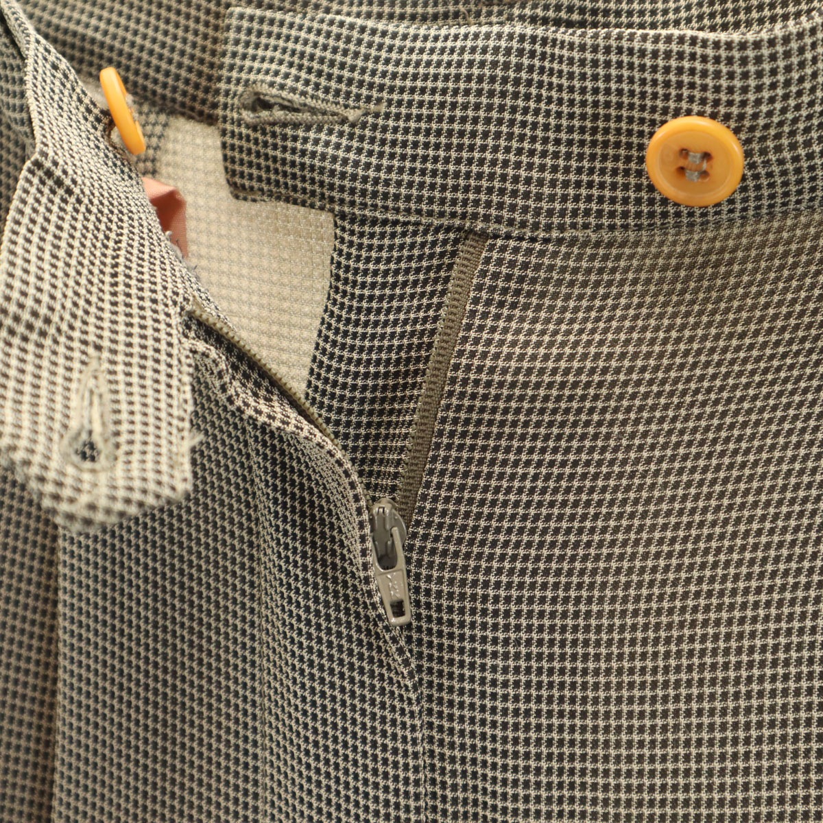 90s イタリア製 オールド 格子柄 スラックスパンツ 38 ブラック タック レディース 古着 90s イタリア製 オールド 格子柄 スラックスパンツ 38 ブラック タック レディース 古着