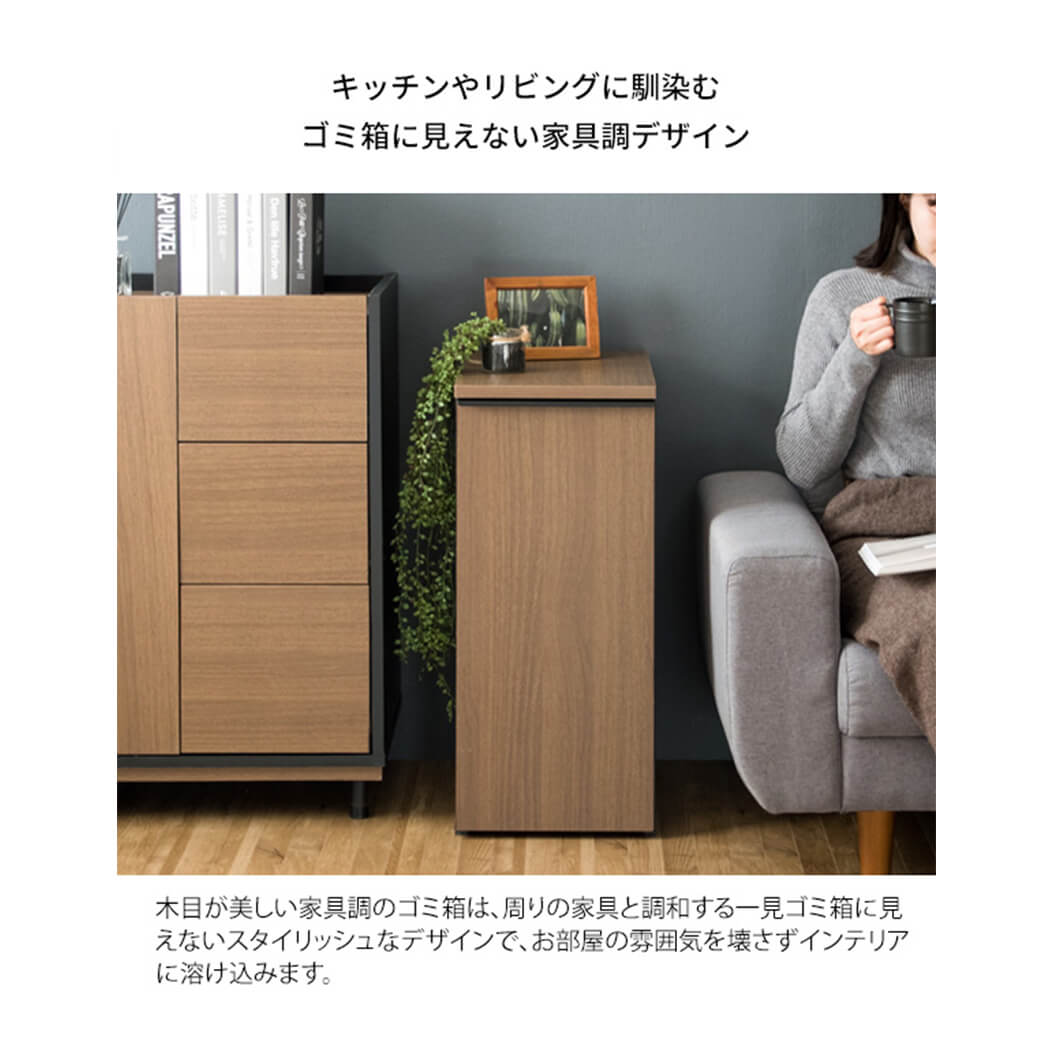 引出しダストボックス　ゴミ箱　４５リットル　４５Ｌ　ふた付き　塵箱　スリム　幅３０ｃｍ　ダストボックス