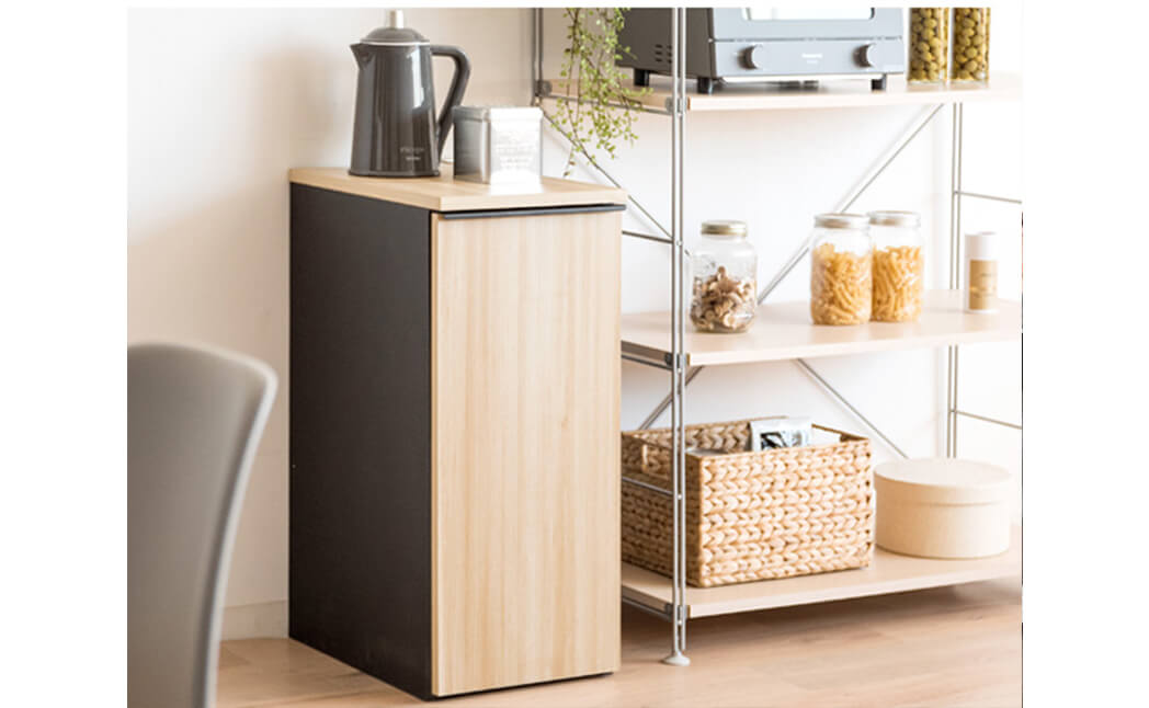 引出しダストボックス　ゴミ箱　４５リットル　４５Ｌ　ふた付き　塵箱　スリム　幅３０ｃｍ　ダストボックス