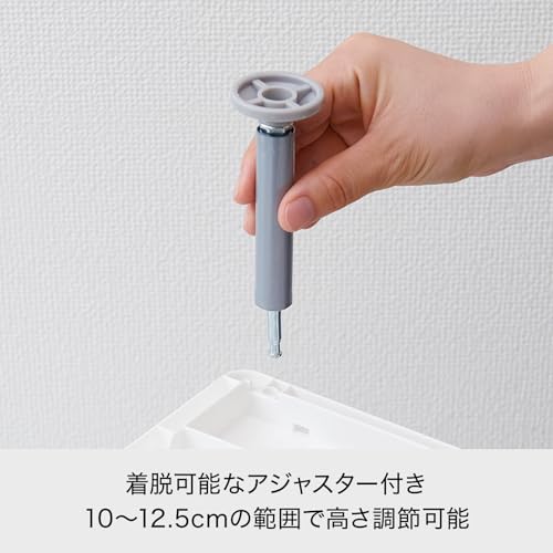 ライクイット (likeーit) ランドリー収納 すき間 引出し スーパースリム 3段 (着脱式アジャスター付) 約幅15.5×奥46.5×高82cm ホワイト 日本製 FTSー111A 洗濯機横で使
