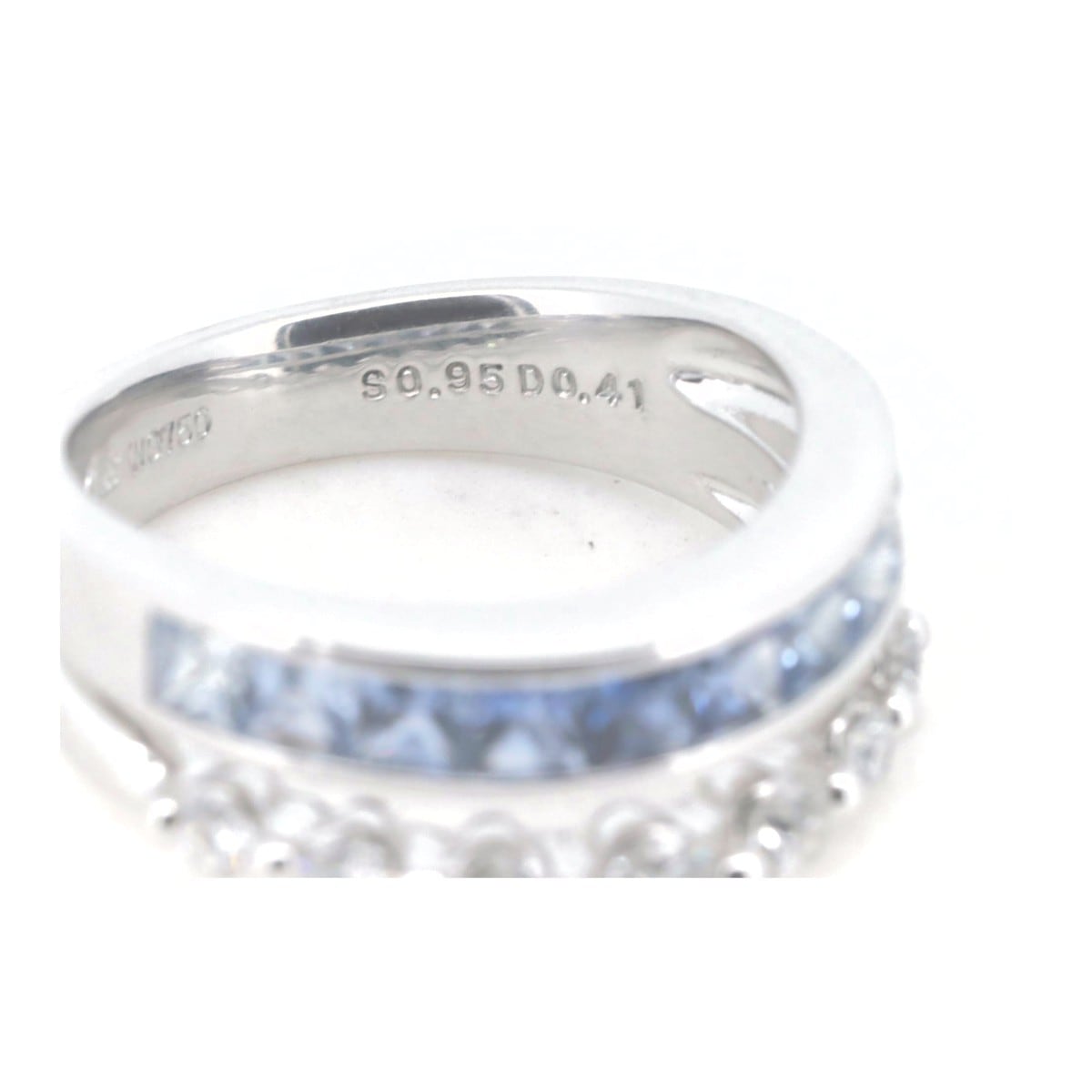 ジュネ サファイア ダイヤモンド リング 指輪 11号 S0.95ct D0