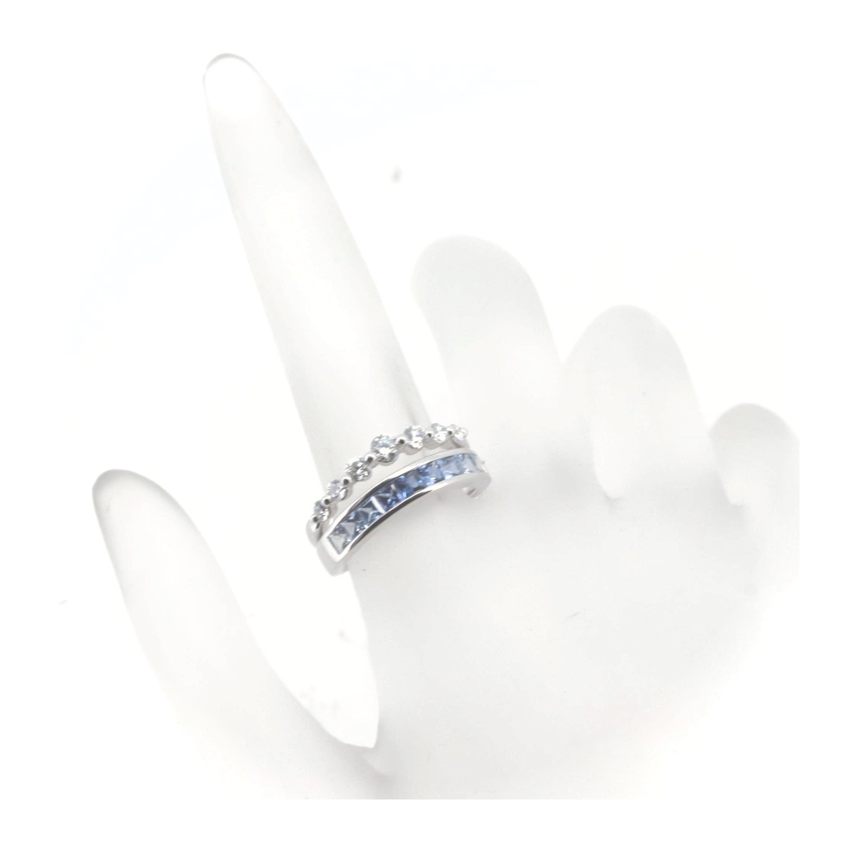 ジュネ サファイア ダイヤモンド リング 指輪 11号 S0.95ct D0