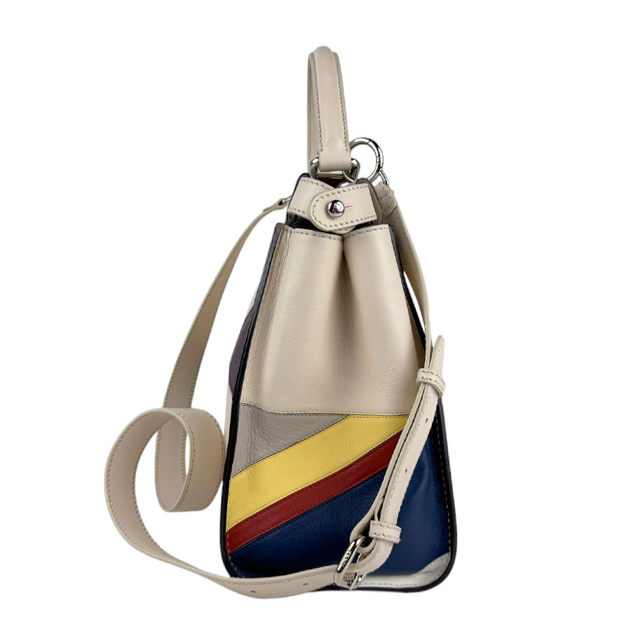 フェンディ FENDI ハンドバッグ ショルダーバッグ ピーカブー ミディアム レザー マルチカラー シルバー レディース 8BN290-5CK z4375 フェンディ FENDI ハンドバッグ ショルダーバッグ ピーカブー ミディアム レザー マルチカラー シルバー レディース 8BN290-5CK z4375