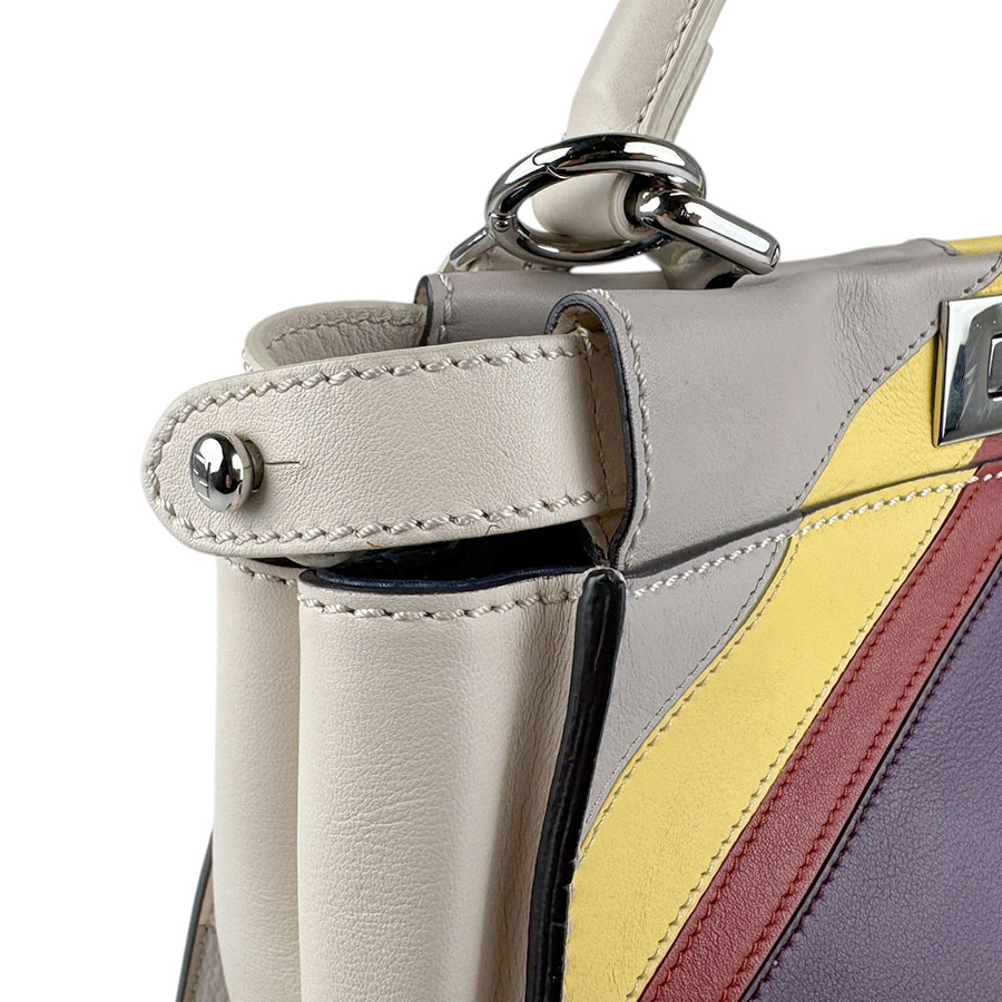 フェンディ FENDI ハンドバッグ ショルダーバッグ ピーカブー ミディアム レザー マルチカラー シルバー レディース 8BN290-5CK z4375 フェンディ FENDI ハンドバッグ ショルダーバッグ ピーカブー ミディアム レザー マルチカラー シルバー レディース 8BN290-5CK z4375