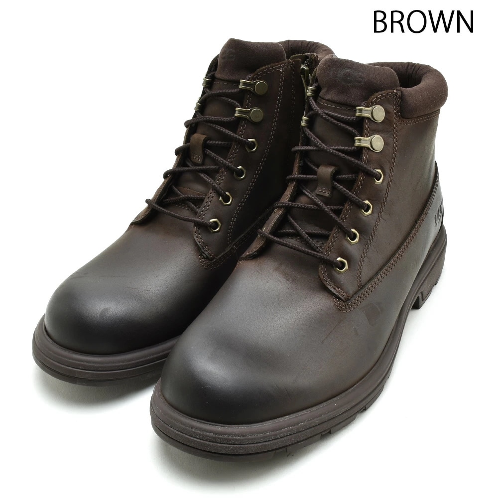 アグ ビルトモア メンズ エンジニアブーツ ミッド ブーツ マウンテンブーツ サイドジップ プレイントゥ ブラック ブラウン UGG【1121005】