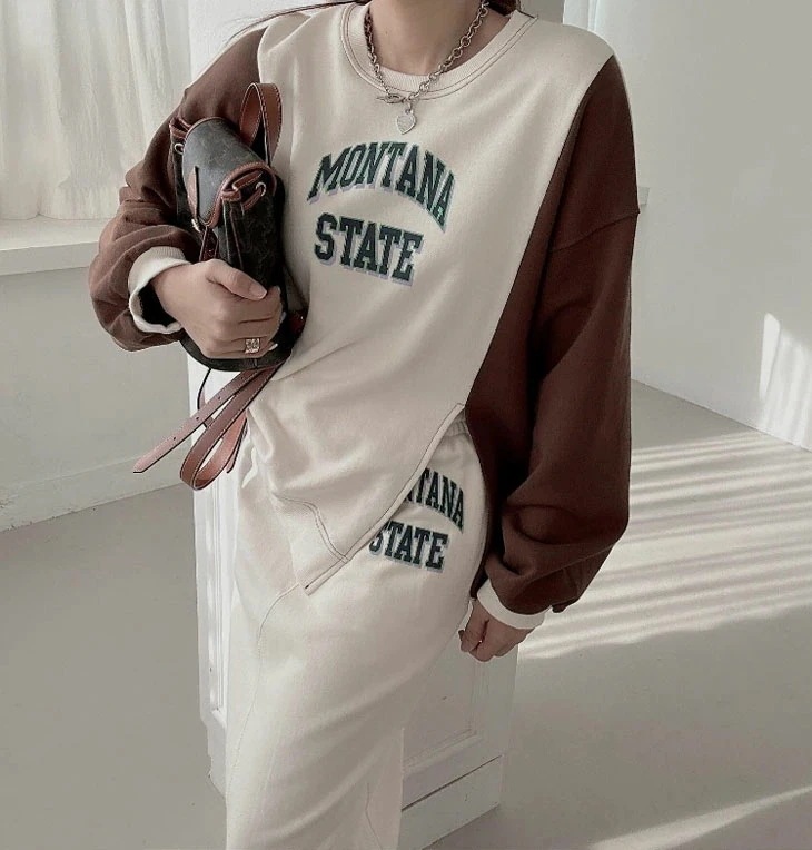 【急速出荷!】トップス スカート セットアップ レディース 上下セット 長袖トップス ロングスカート スリット オシャレ カジュアル バイカラー 韓国ファッション 【急速出荷!】トップス スカート セットアップ レディース 上下セット 長袖トップス ロングスカート スリット オシャレ カジュアル バイカラー 韓国ファッション