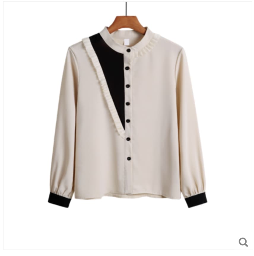 【セットアップ】ジーンズ＋バイカラーシャツ ツーピース a305