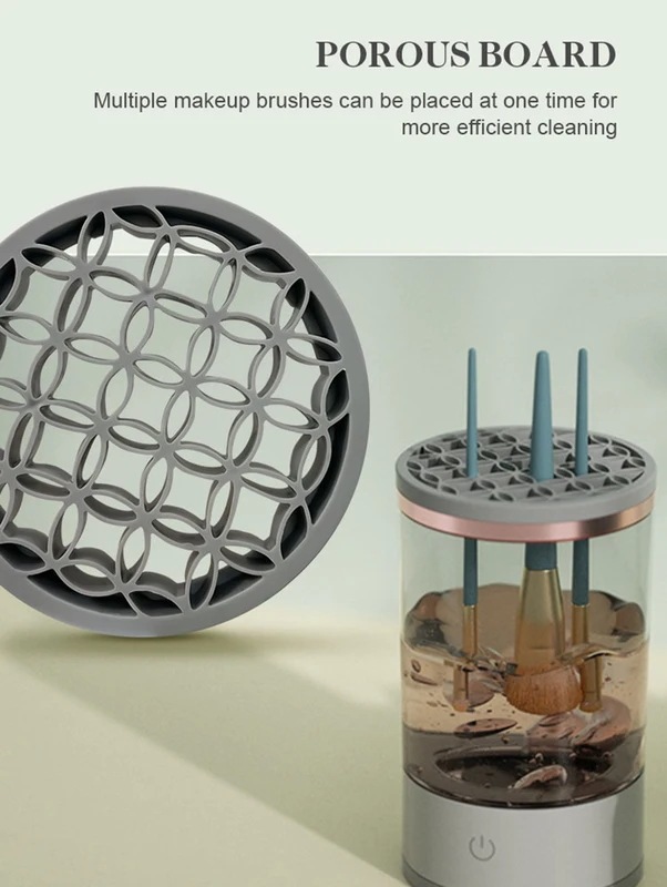 電気化粧ブラシクリーナー,3 in 1,クリーナー,ホルダースタンド,怠惰な掃除機,乾燥した洗浄ツール