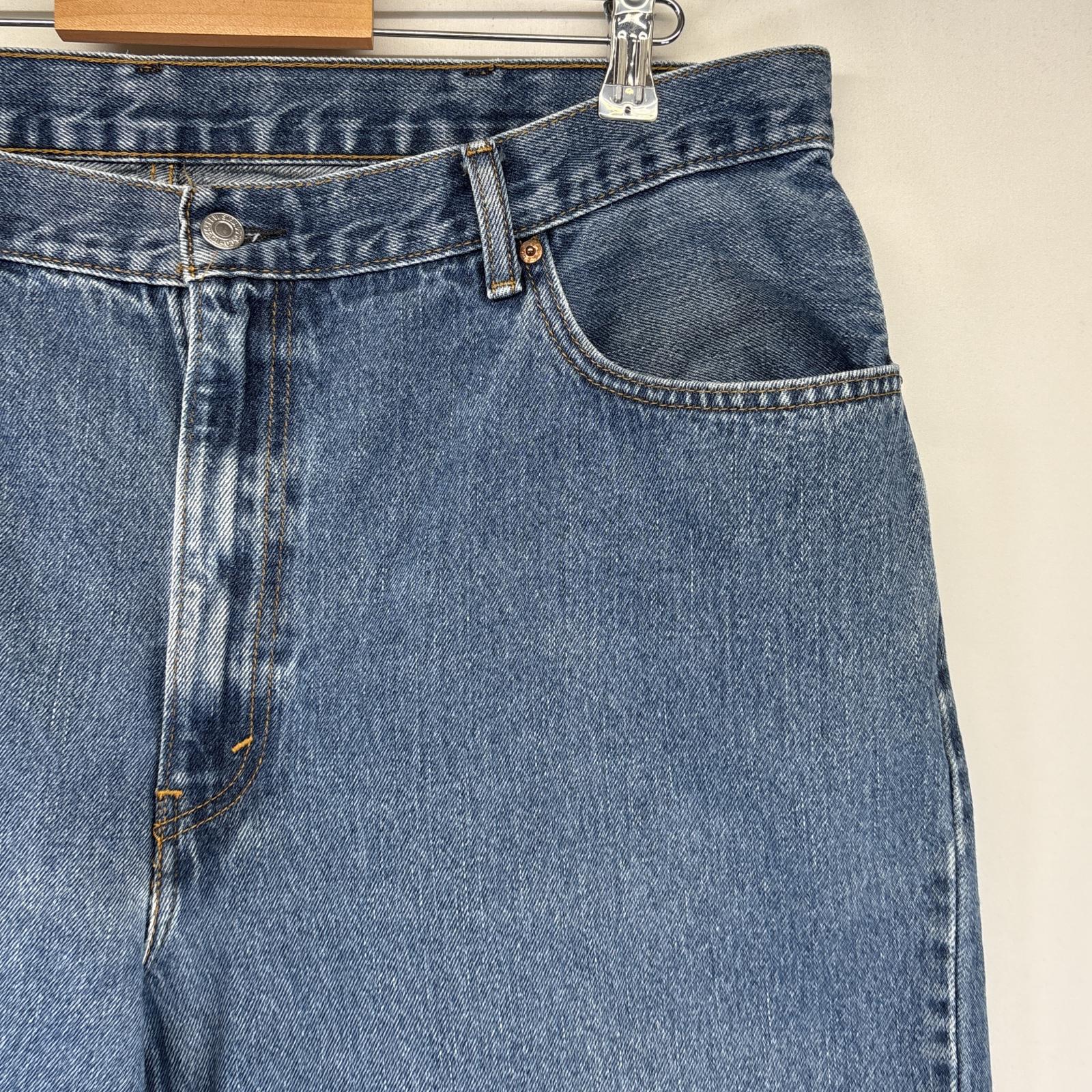 古着 デニムパンツ 550 テーパード ジップフライ 5ポケット ジーンズ ジーパン 大きいサイズ w42 L30 ブルー メンズ 古着 デニムパンツ 550 テーパード ジップフライ 5ポケット ジーンズ ジーパン 大きいサイズ w42 L30 ブルー メンズ