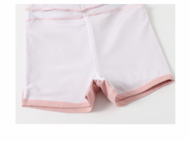 レトロ日系ワンピースボクサー夏学生無地ウエストスリム甘いセーカー水着女性