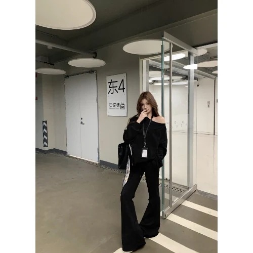 2024 秋冬 韓国 かわいい レディース 無地 普段使い長袖トップスレトロ2点セット黑白パーカーセットアップブルサイズ丈春カジュアルスポーツファッション系通学学生袖お出かけアップシルエット上下羽織り 2024 秋冬 韓国 かわいい レディース 無地 普段使い長袖トップスレトロ2点セット黑白パーカーセットアップブルサイズ丈春カジュアルスポーツファッション系通学学生袖お出かけアップシルエット上下羽織り