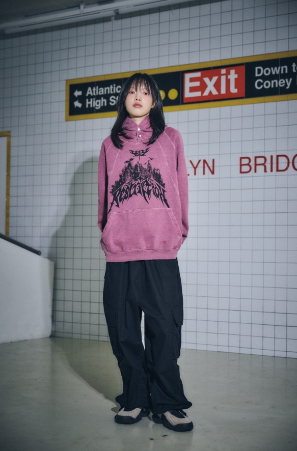 【CPGN STUDIO】 Restriction Pigment Snap Hoodie