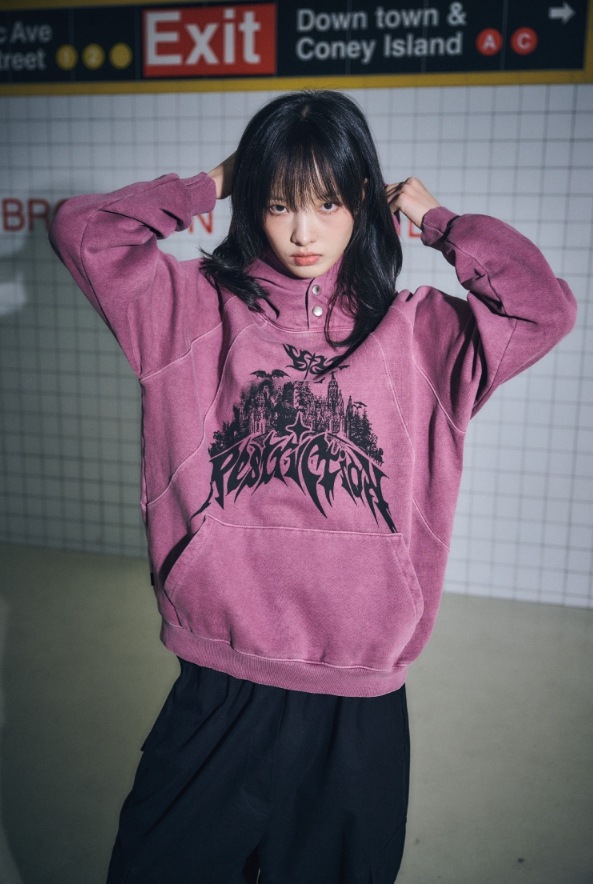 【CPGN STUDIO】 Restriction Pigment Snap Hoodie