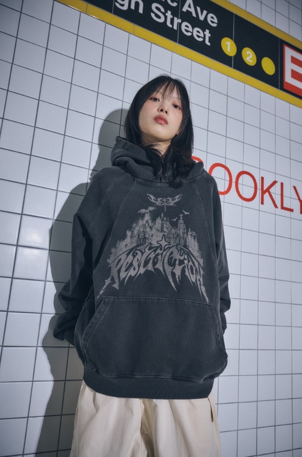 【CPGN STUDIO】 Restriction Pigment Snap Hoodie
