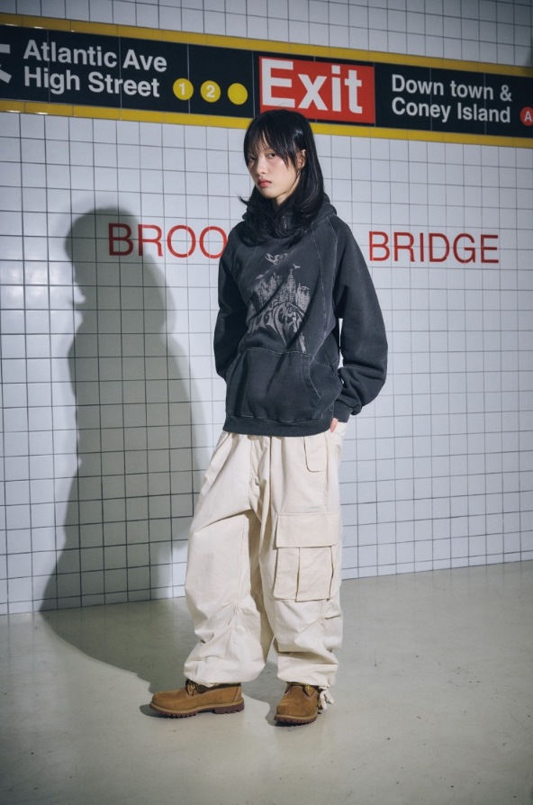 【CPGN STUDIO】 Restriction Pigment Snap Hoodie