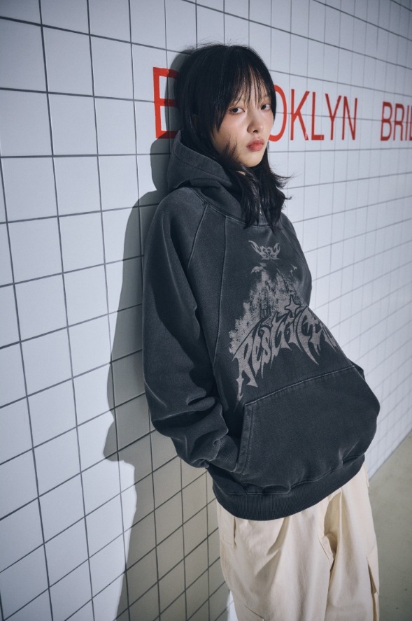 【CPGN STUDIO】 Restriction Pigment Snap Hoodie