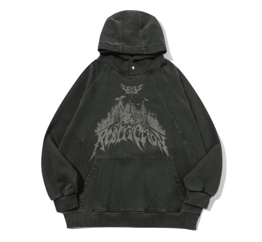 【CPGN STUDIO】 Restriction Pigment Snap Hoodie