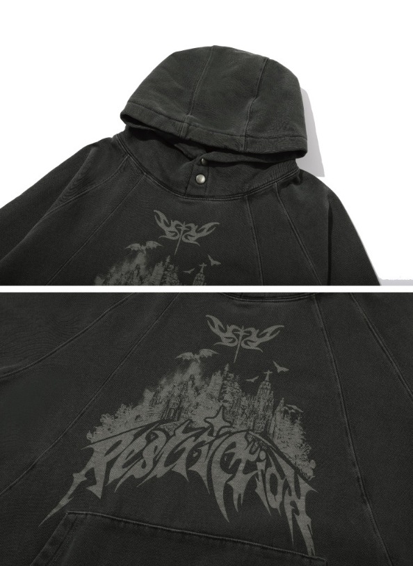 【CPGN STUDIO】 Restriction Pigment Snap Hoodie