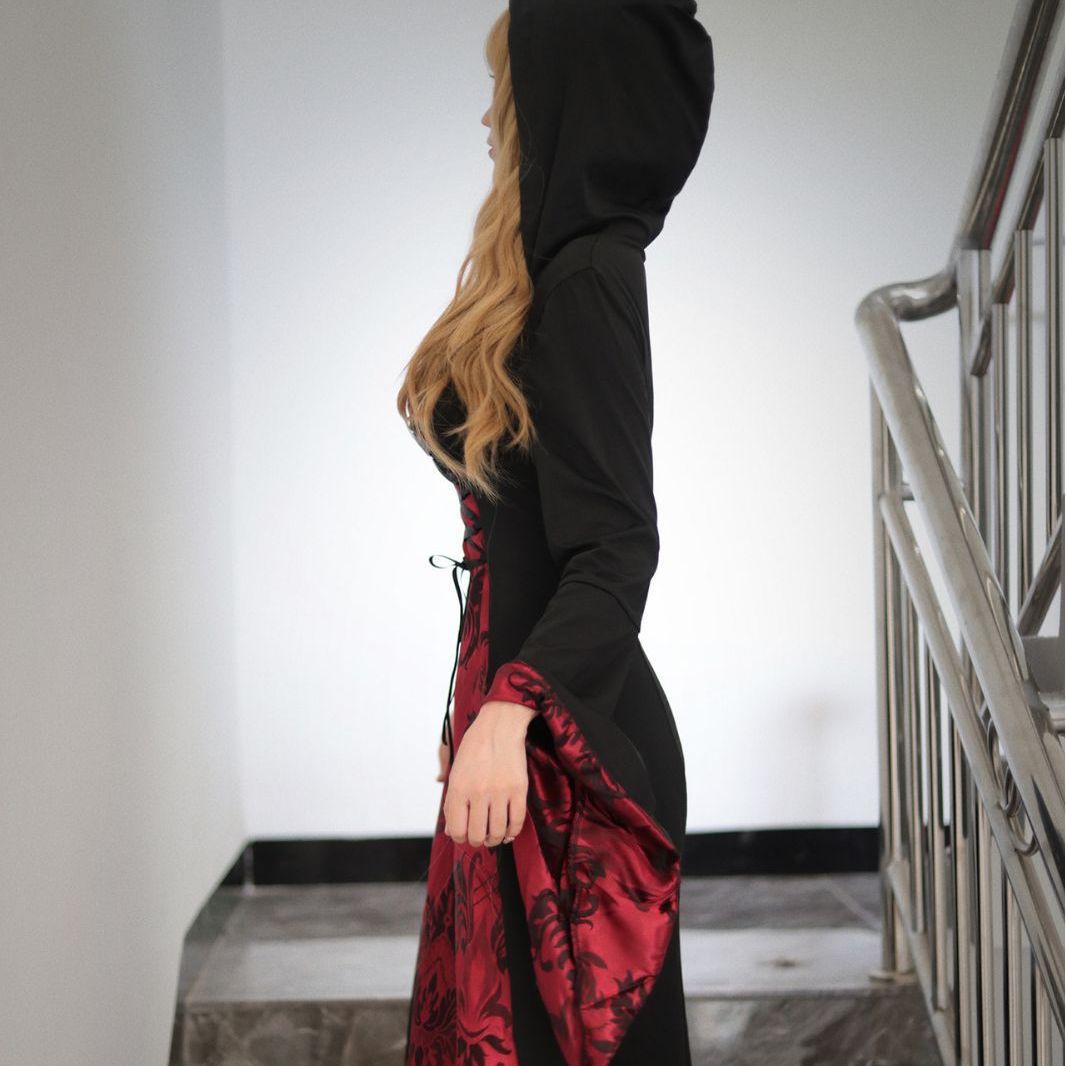 ハロウィン マント 吸血鬼 コスプレ コスチューム プロム 魔法使い ドレスアップ ローブ