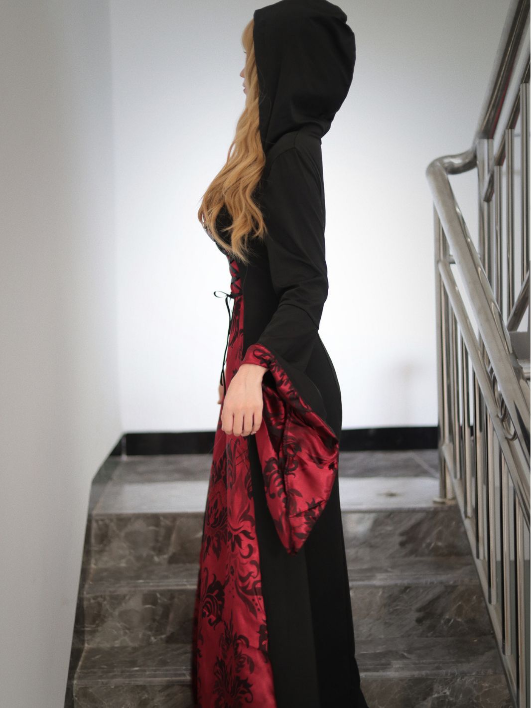 ハロウィン マント 吸血鬼 コスプレ コスチューム プロム 魔法使い ドレスアップ ローブ