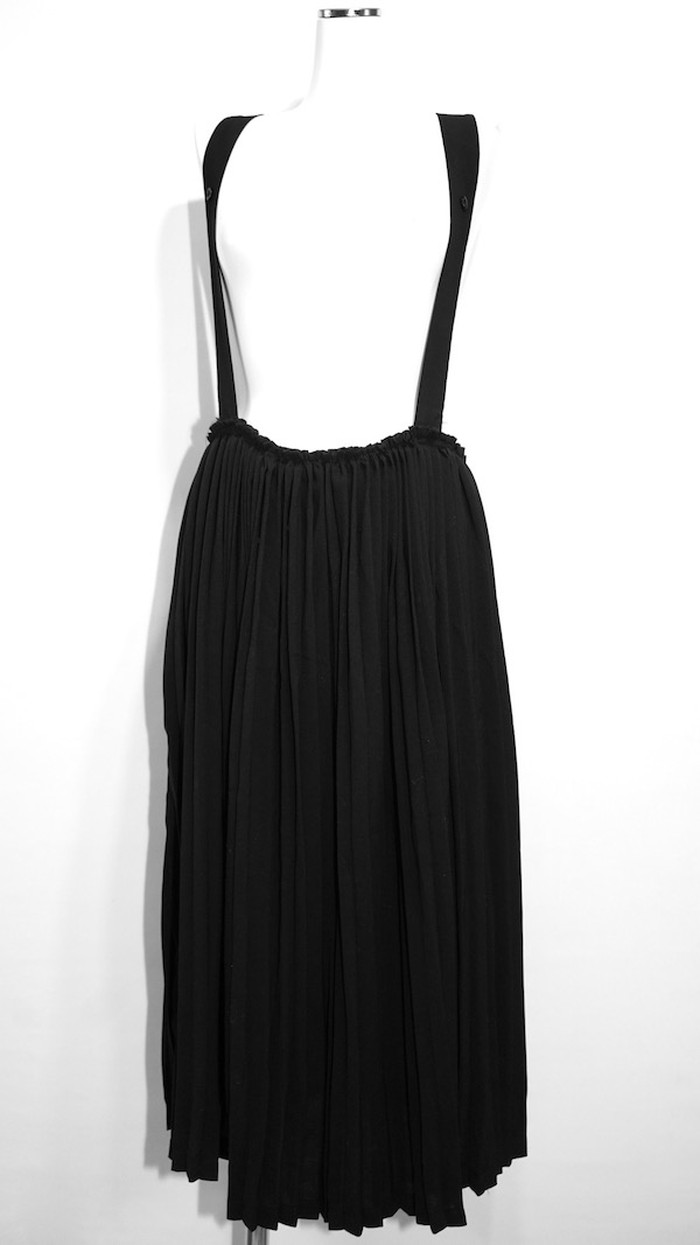 Cross Strap Pleats Jumper Long Skirt (black) A,D,G レディース ボトムス Cross Strap Pleats Jumper Long Skirt (black) A,D,G レディース ボトムス