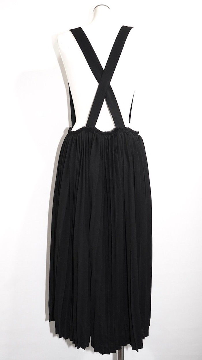 Cross Strap Pleats Jumper Long Skirt (black) A,D,G レディース ボトムス Cross Strap Pleats Jumper Long Skirt (black) A,D,G レディース ボトムス