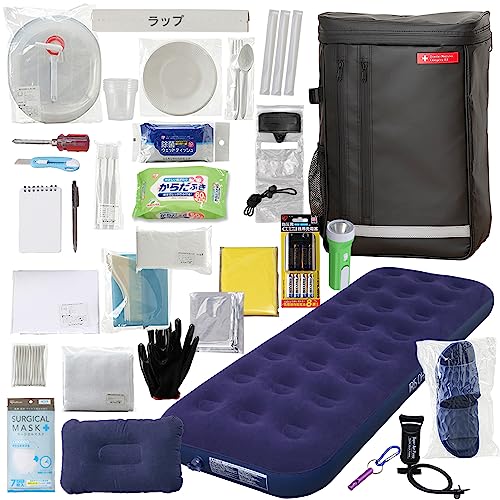 アイリスオーヤマ(IRIS OHYAMA) 防災グッズ 防災リュック 防災セット 1人用 31点 充実セット エアーベッド付き 簡易トイレ 懐中電灯 ウォータータンク 撥水加工 ブラック BS131 アイリスオーヤマ(IRIS OHYAMA) 防災グッズ 防災リュック 防災セット 1人用 31点 充実セット エアーベッド付き 簡易トイレ 懐中電灯 ウォータータンク 撥水加工 ブラック BS131