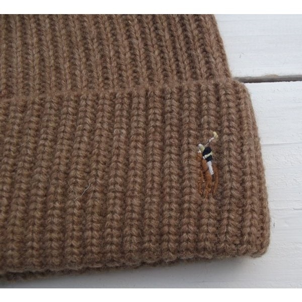 ニットキャップ ワンポイント ニット帽 ベージュ PR4-183 ニットキャップ ワンポイント ニット帽 ベージュ PR4-183