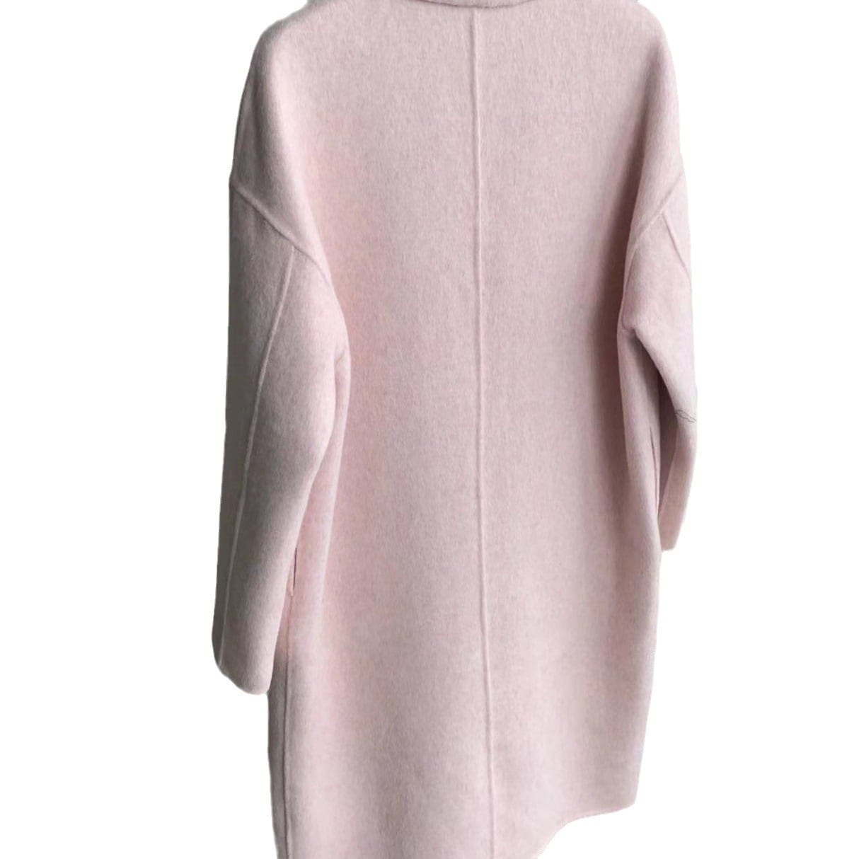 秋冬新作ロングヘア両面ウールコートミドル丈ラグランスリーブドロップショルダールーズスタイル韓国風怠け者風アウターレディース 秋冬新作ロングヘア両面ウールコートミドル丈ラグランスリーブドロップショルダールーズスタイル韓国風怠け者風アウターレディース