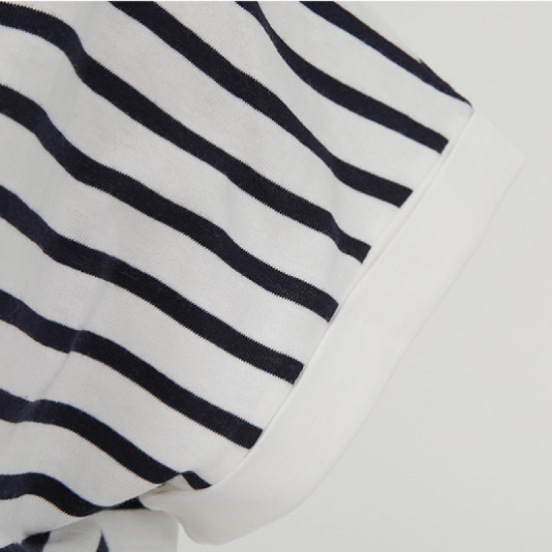 Click & Funny ボニーエンブロイダリーストライプ t シャツ Click & Funny ボニーエンブロイダリーストライプ t シャツ