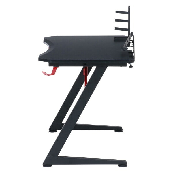 【送料無料】不二貿易　レイズ ゲーミングデスク 幅1050×奥行600×高さ700mm レッド　18572