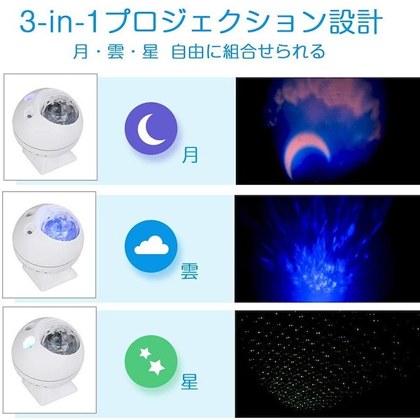 Qoo10] スタープロジェクターライト リモコン式