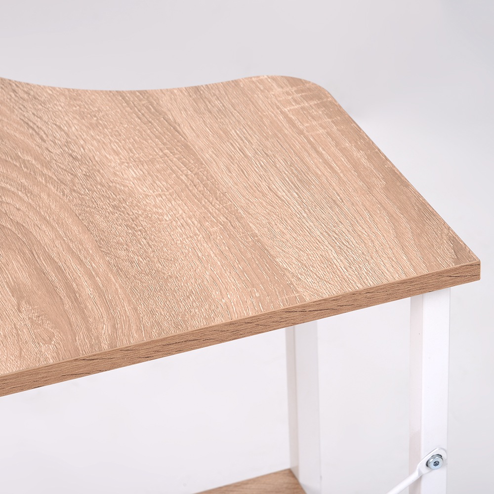 【大好評！最安値挑戦!】パソコンデスク L字120cm2段ラック付 デスク木製 ミシン台 書斎机 勉強机 Natural Particle BoardG5