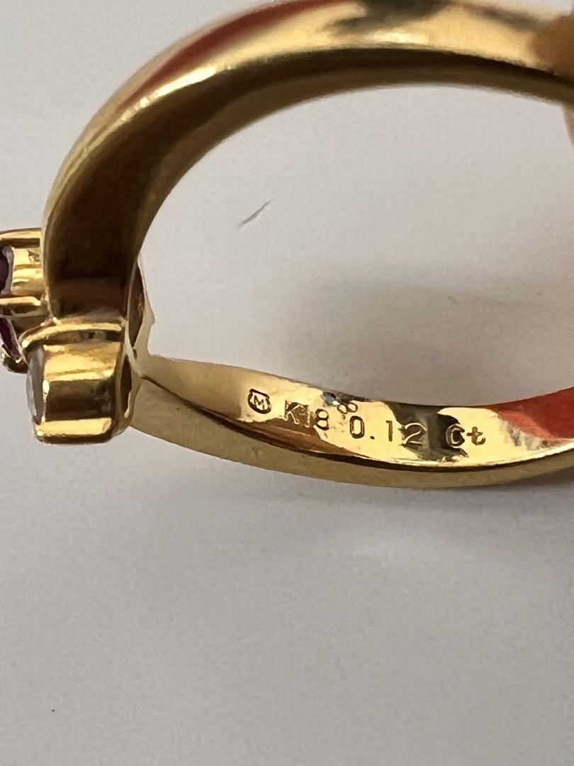 MIKIMOTO　ミキモト　リング　K18　YG　ルビー　ダイヤ　7号　指輪 MIKIMOTO ミキモト リング K18 YG ルビー ダイヤ 7号 指輪 【公式通販】