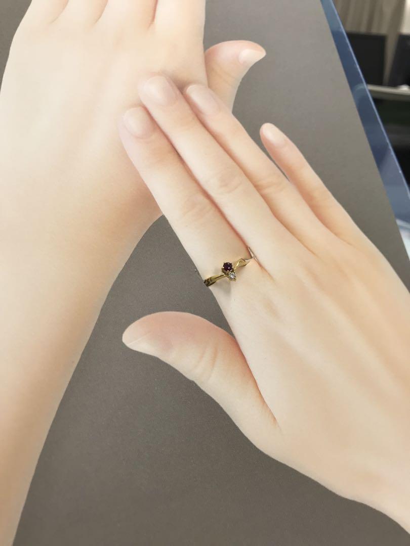 MIKIMOTO　ミキモト　リング　K18　YG　ルビー　ダイヤ　7号　指輪 MIKIMOTO ミキモト リング K18 YG ルビー ダイヤ 7号 指輪