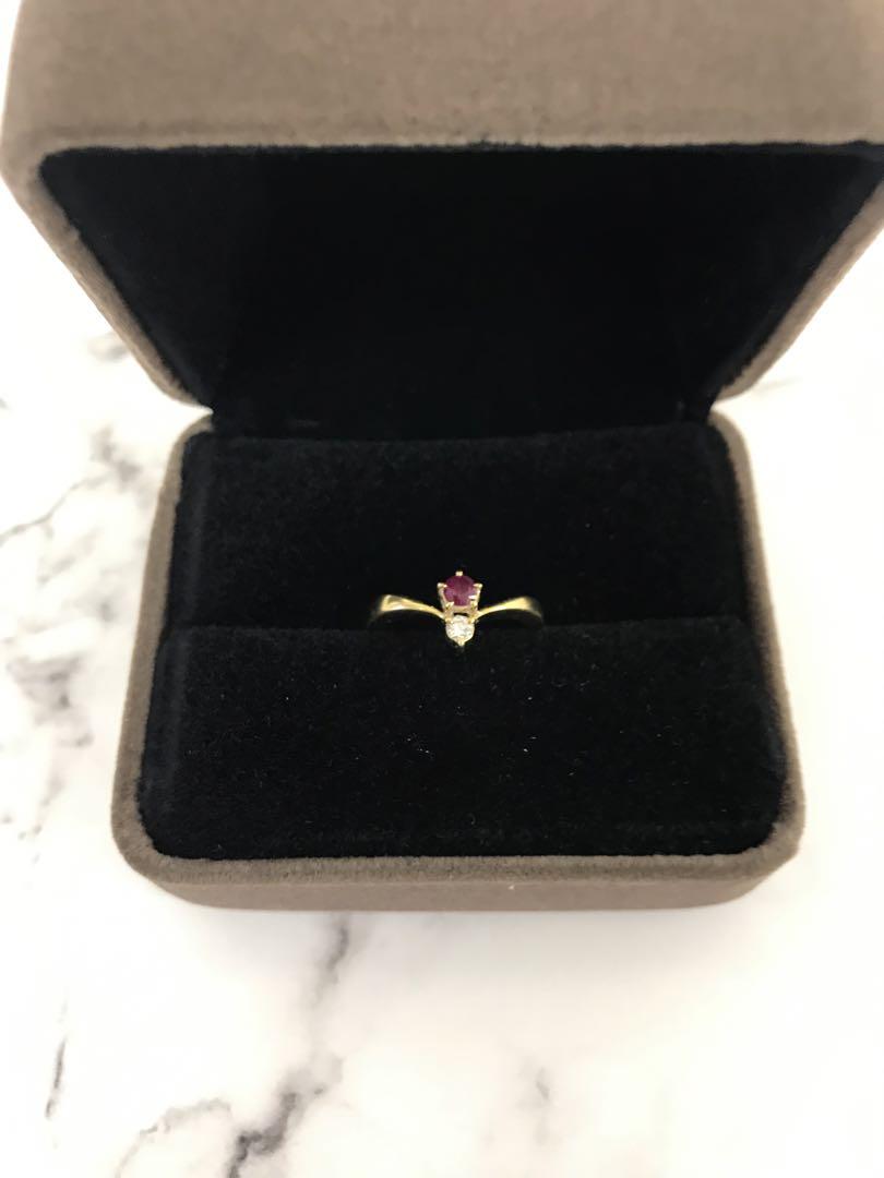 MIKIMOTO ミキモト リング K18 YG ルビー ダイヤ 7号 指輪 【公式通販】