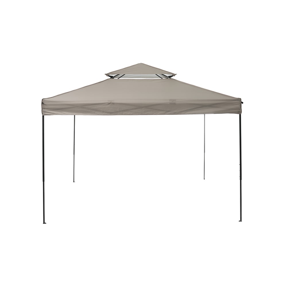 【本日限り激安SALE】【ベージュ】タープテント 3m サイドシート1枚付 UV加工 撥水 ワンタッチタープテント 簡単 大型