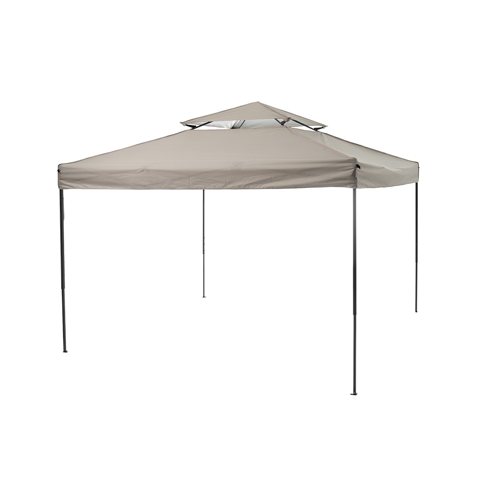 【本日限り激安SALE】【ベージュ】タープテント 3m サイドシート1枚付 UV加工 撥水 ワンタッチタープテント 簡単 大型