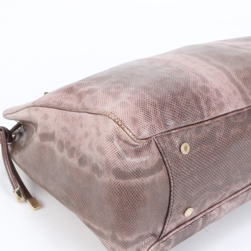 美品 ホログラムシール付 モネーテ チェーン リザード レザー 2WAY トート バッグ 肩掛け ショルダー ハンド A4 レディース ECE CP45-1 中古 美品 ホログラムシール付 モネーテ チェーン リザード レザー 2WAY トート バッグ 肩掛け ショルダー ハンド A4 レディース ECE CP45-1 中古