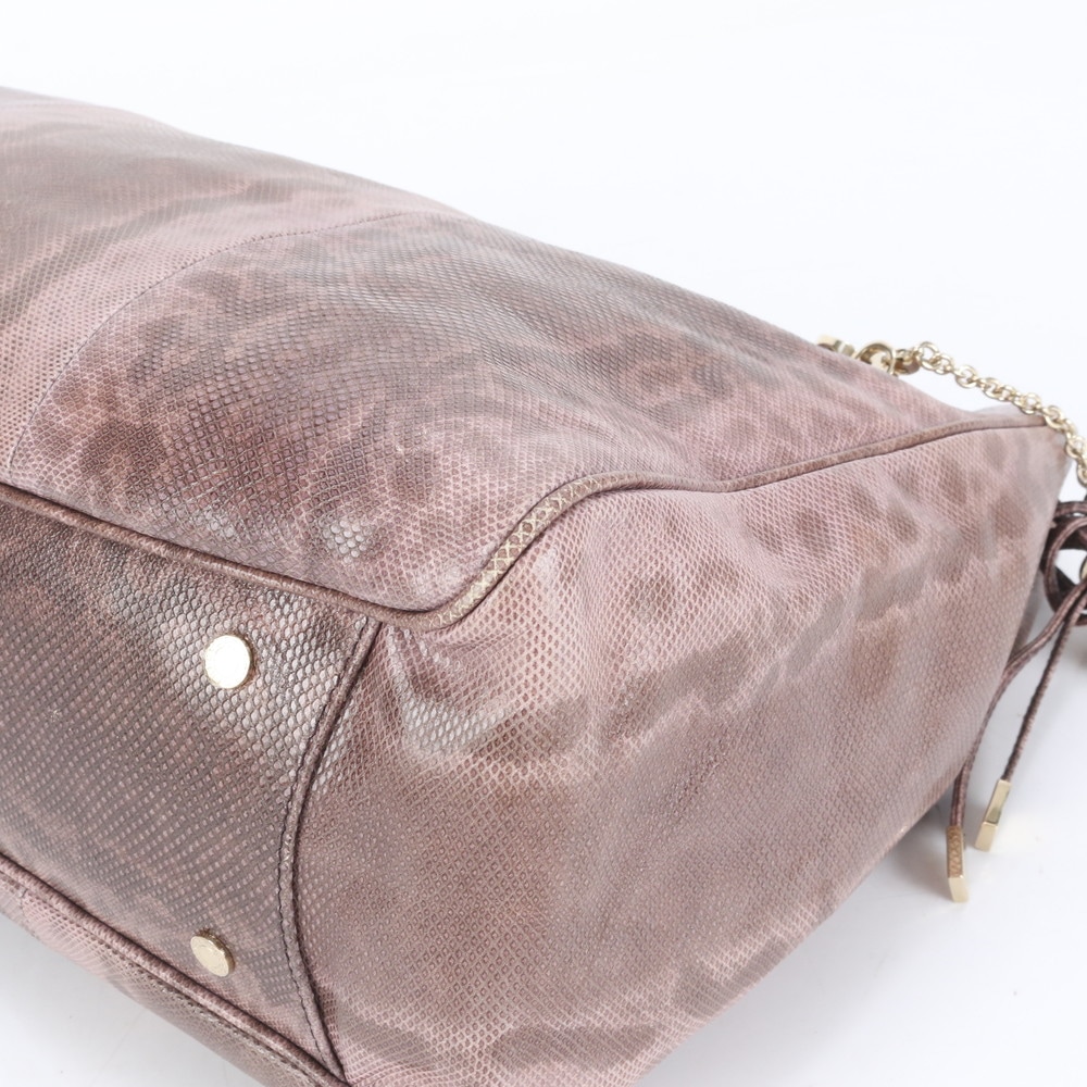 美品 ホログラムシール付 モネーテ チェーン リザード レザー 2WAY トート バッグ 肩掛け ショルダー ハンド A4 レディース ECE CP45-1 中古 美品 ホログラムシール付 モネーテ チェーン リザード レザー 2WAY トート バッグ 肩掛け ショルダー ハンド A4 レディース ECE CP45-1 中古