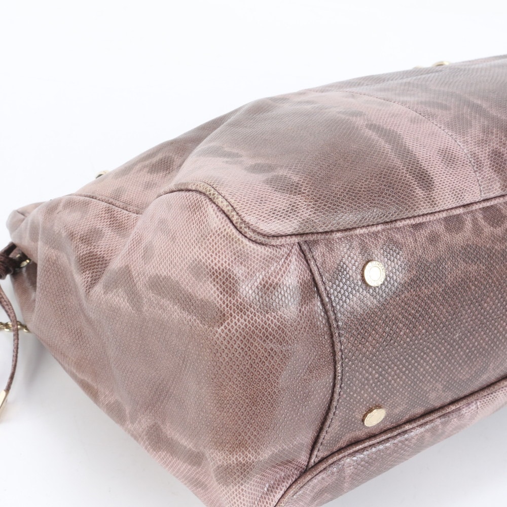 美品 ホログラムシール付 モネーテ チェーン リザード レザー 2WAY トート バッグ 肩掛け ショルダー ハンド A4 レディース ECE CP45-1 中古 美品 ホログラムシール付 モネーテ チェーン リザード レザー 2WAY トート バッグ 肩掛け ショルダー ハンド A4 レディース ECE CP45-1 中古