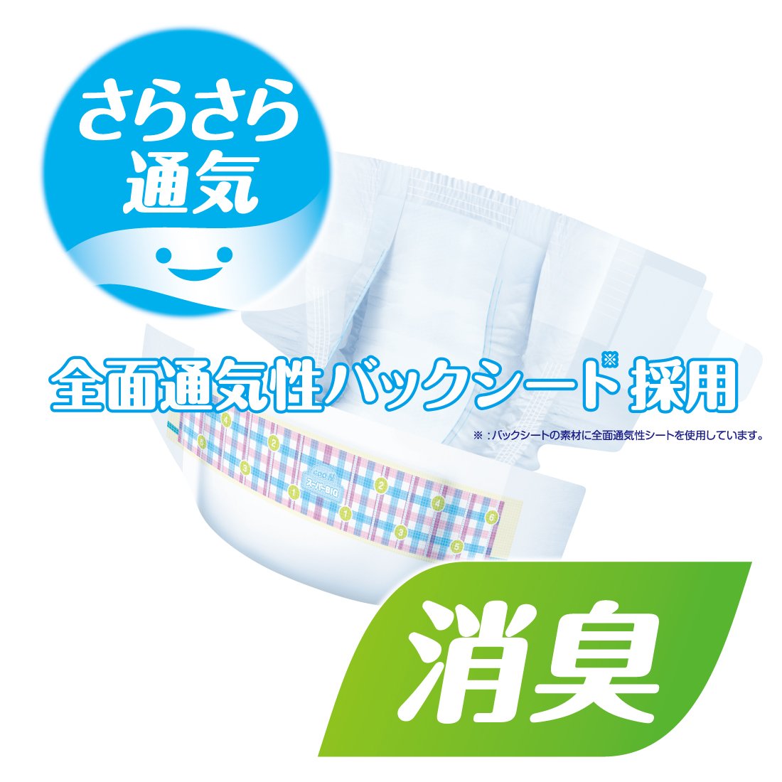 【テープ スーパーBIG】グーン スーパーBIG テープ止めタイプ おむつ (15~35kg)112枚(28枚×4) [ケース販売]