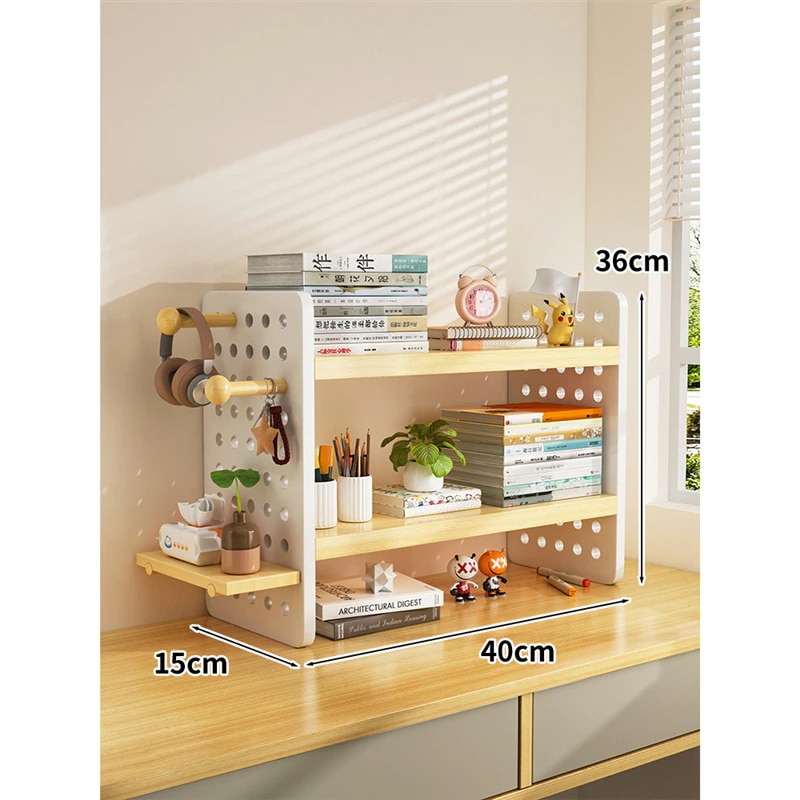 デスクトップシェルフデスクトップブックシェルフホームデスクストレージラックオフィスデスクワークステーション多層ディスプレイシェルフ
